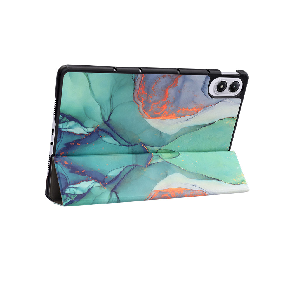 Capa para Xiaomi Redmi Pad 2 Pro, Techsuit, FoldPro Green Time, Multicolor