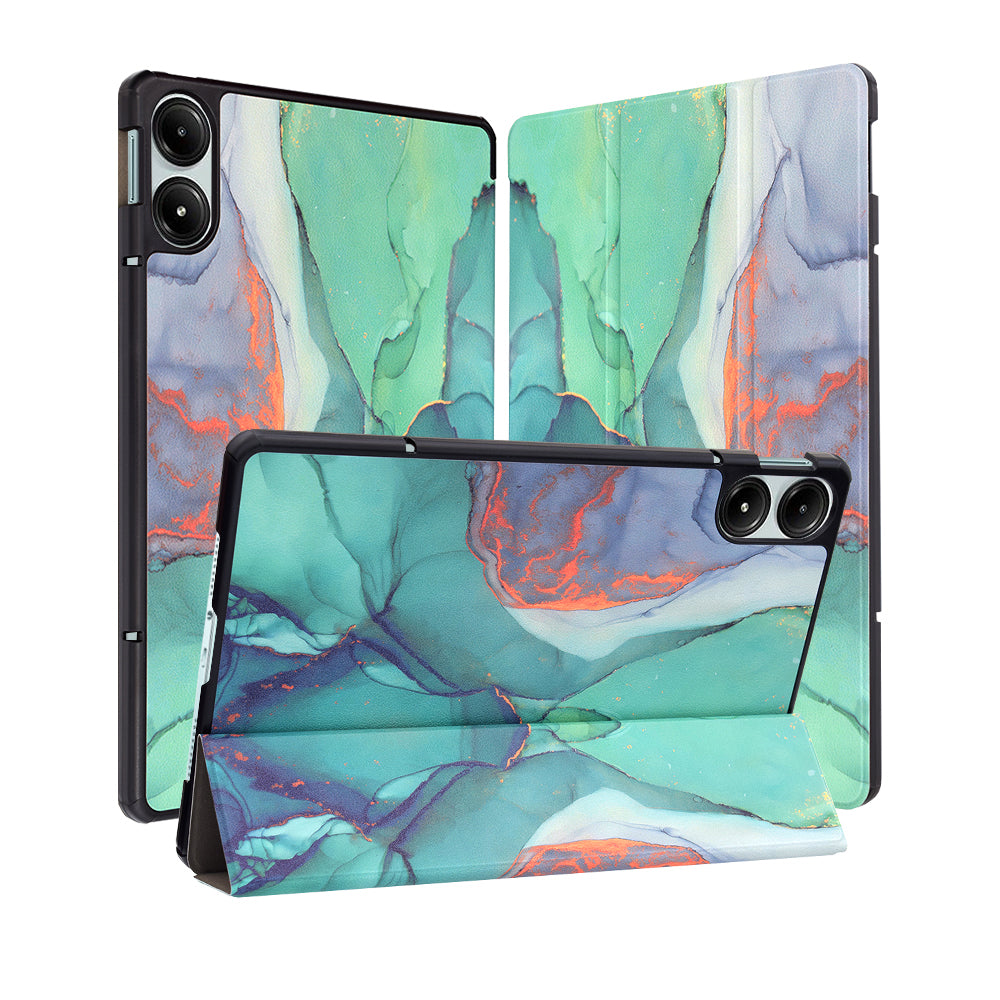 Capa para Xiaomi Redmi Pad Pro / Pad / Pad Pro 5G, Techsuit, FoldPro Green Time, Multicolor