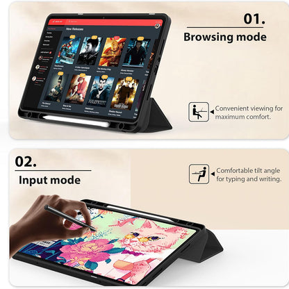 Capa para Xiaomi Redmi Pad SE 8.7, Techsuit, Flex Trifold, Preta