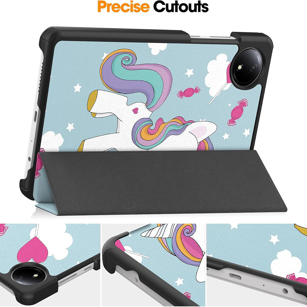 Capa para Xiaomi Redmi Pad SE 8.7, Techsuit, FoldPro Unicorn, Multicolor