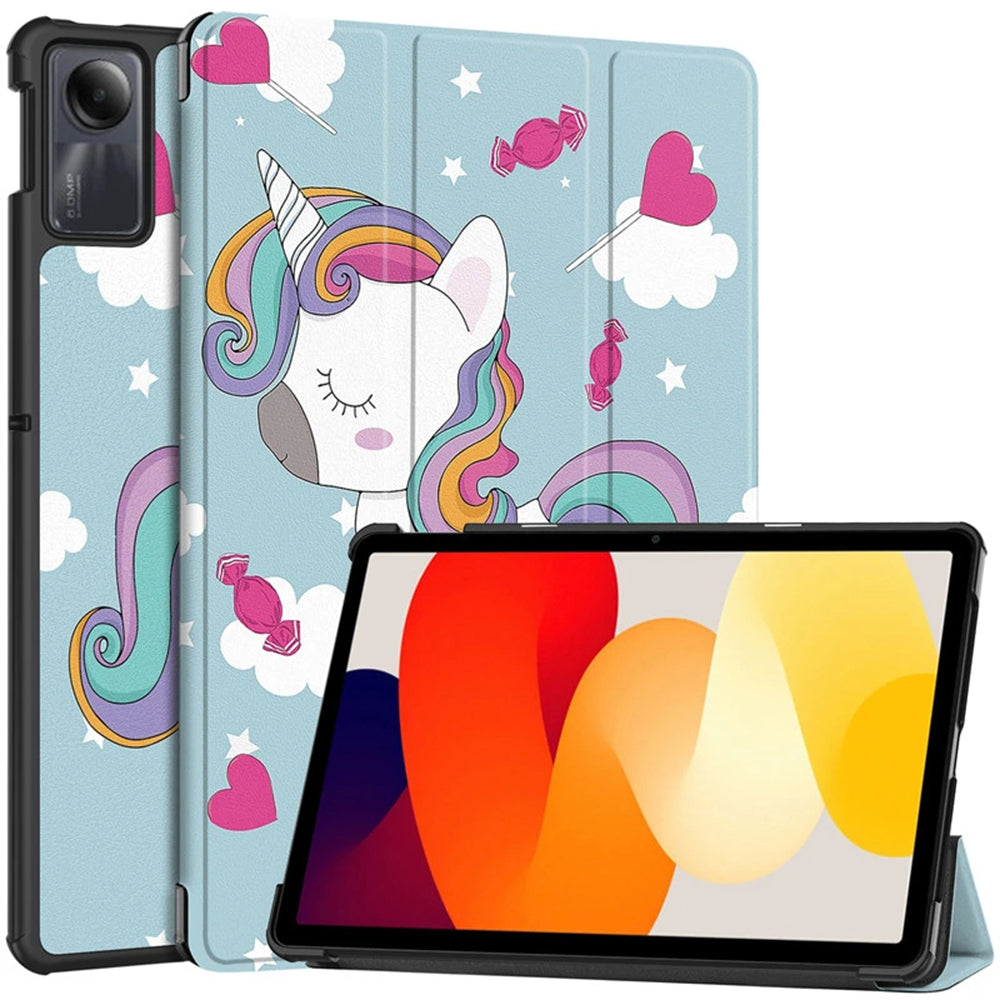 Capa para Xiaomi Redmi Pad SE, Techsuit, FoldPro Unicorn, Multicolor
