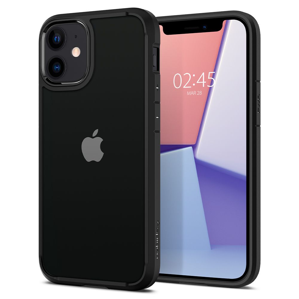 Capa para Apple iPhone 12 / 12 Pro, Spigen, Ultra Hybrid, Preta ACS01703