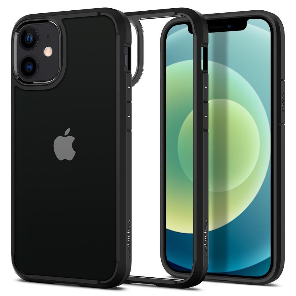 Capa para Apple iPhone 12 / 12 Pro, Spigen, Ultra Hybrid, Preta ACS01703
