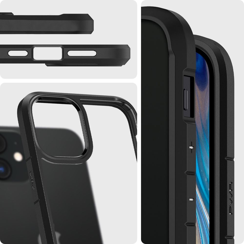 Capa para Apple iPhone 12 / 12 Pro, Spigen, Ultra Hybrid, Preta ACS01703