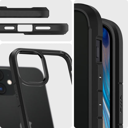 Capa para Apple iPhone 12 / 12 Pro, Spigen, Ultra Hybrid, Preta ACS01703