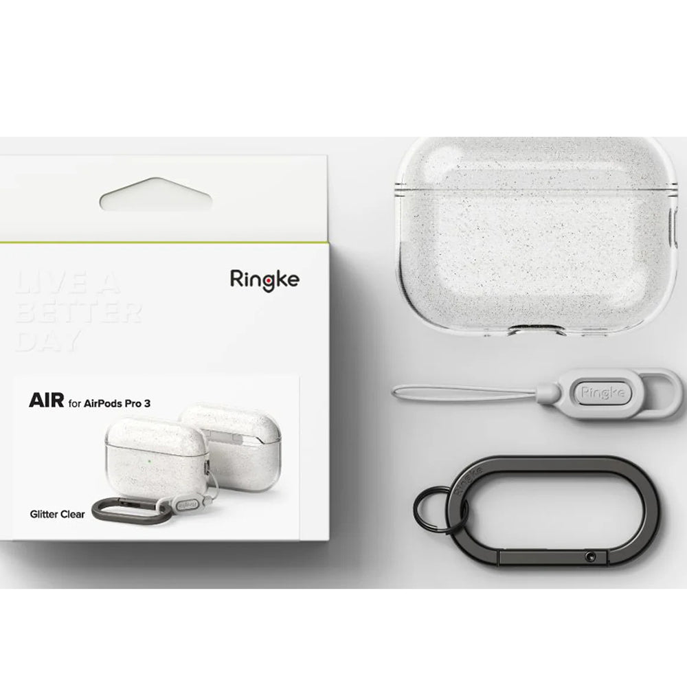 Capa Ringke Air Glitter para Apple AirPods 3, Transparente