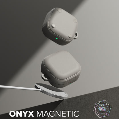 Capa Ringke Onyx Magnética para Samsung Galaxy Buds4 / Buds4 Pro, Cinzento