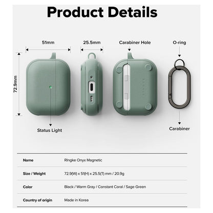 Capa Ringke Onyx para Apple AirPods 3, Verde