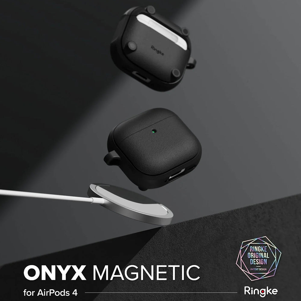 Capa Ringke Onyx Magnética para Apple AirPods 4, Cinzenta