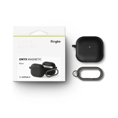Capa Ringke Onyx Magnética para Apple AirPods 4, Cinzenta