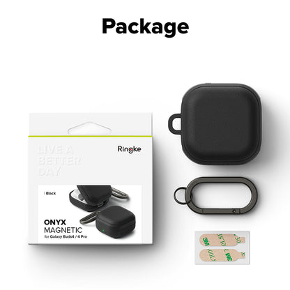 Capa Ringke Onyx Magnética para Samsung Galaxy Buds4 / Buds4 Pro, Preta