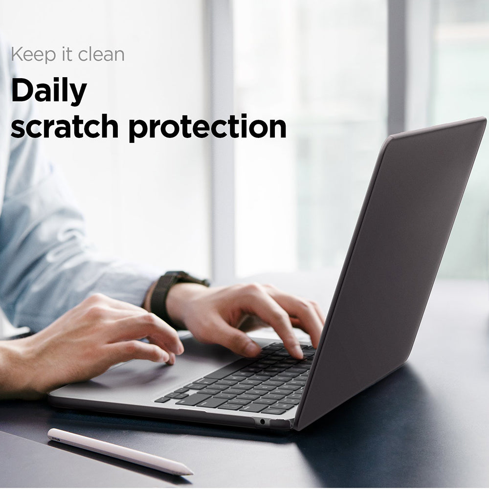 Capa Spigen Airskin para Apple MacBook Air 13 polegadas (2026) / (2025) / (2024) / (2022), Preto Satinado ACS11531