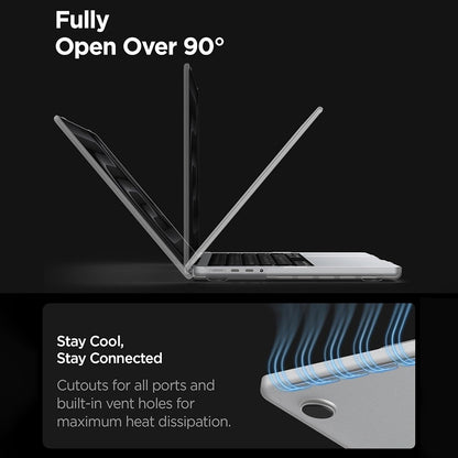 Capa Spigen Airskin para Apple MacBook Pro 16 polegadas (2026) / (2024) / (2023) / (2021), Transparente Satinada ACS11526