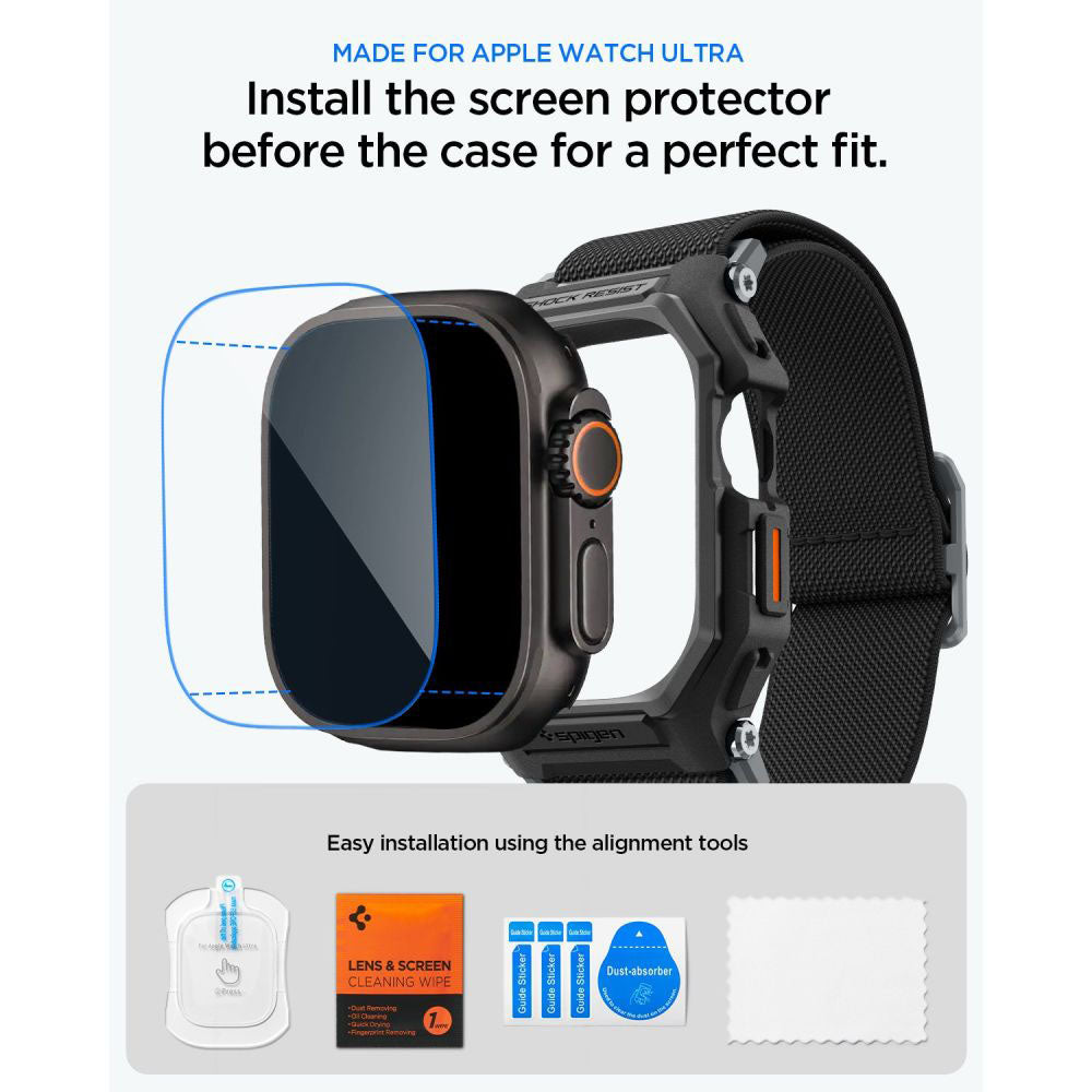 Capa Spigen Lite Fit Pro com Protetor de Ecrã para Apple Watch Ultra Series, Preto Mate ACS11415