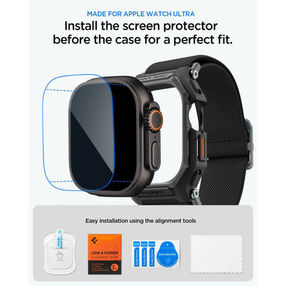 Capa Spigen Lite Fit Pro com Protetor de Ecrã para Apple Watch Ultra Series, Preto Mate ACS11415