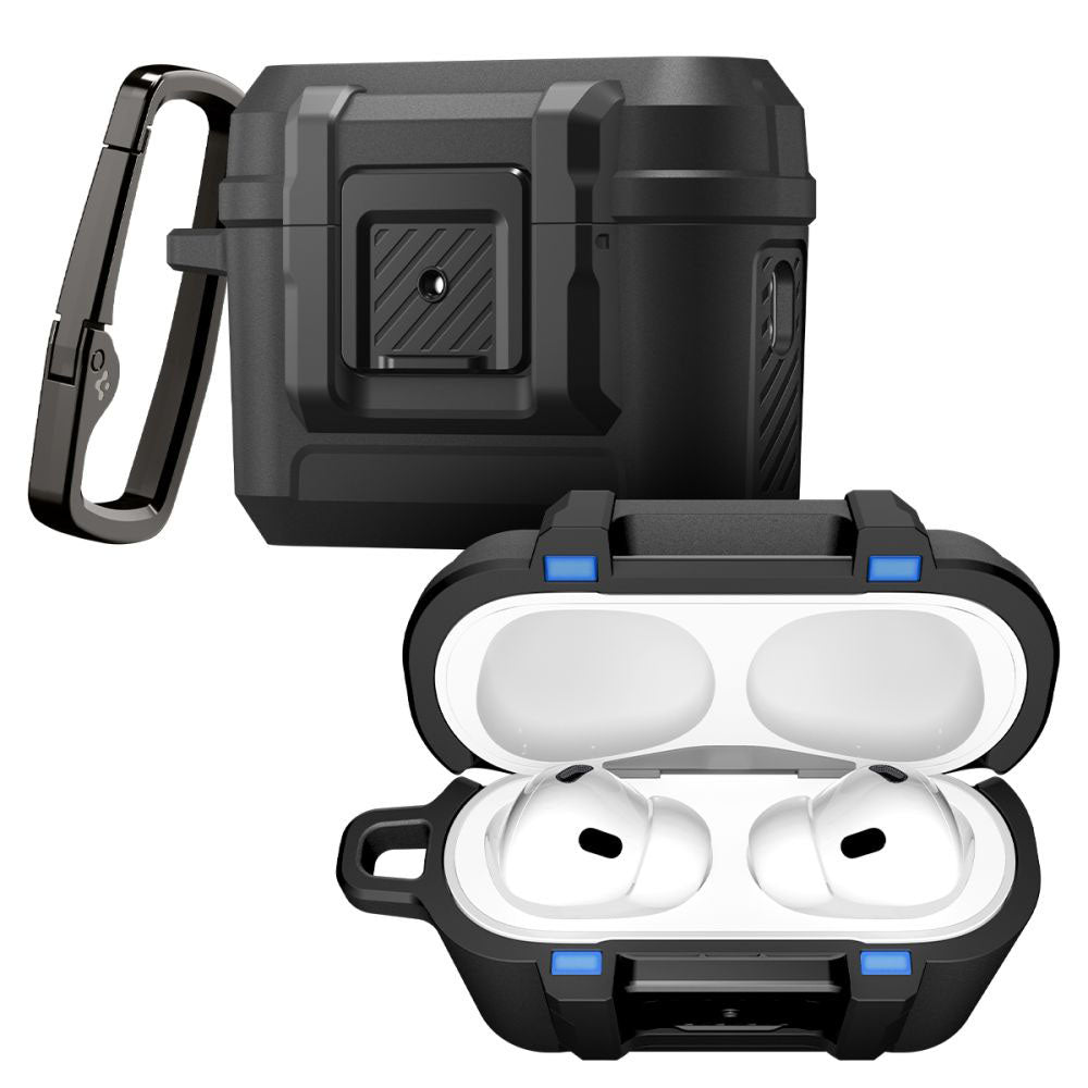 Capa Spigen Lock Fit para Apple AirPods Pro 3, Preta Fosca