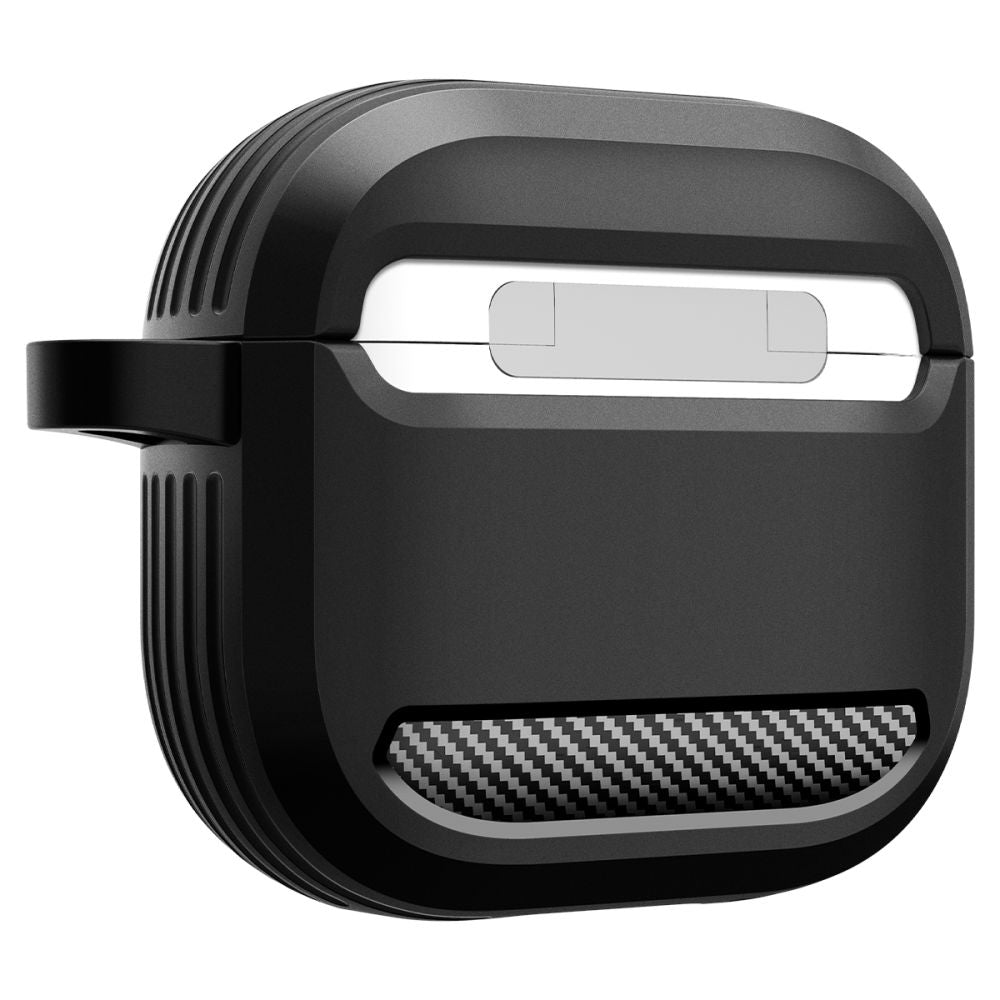Capa Spigen Rugged Armor para Apple AirPods 4, Preta Fosca