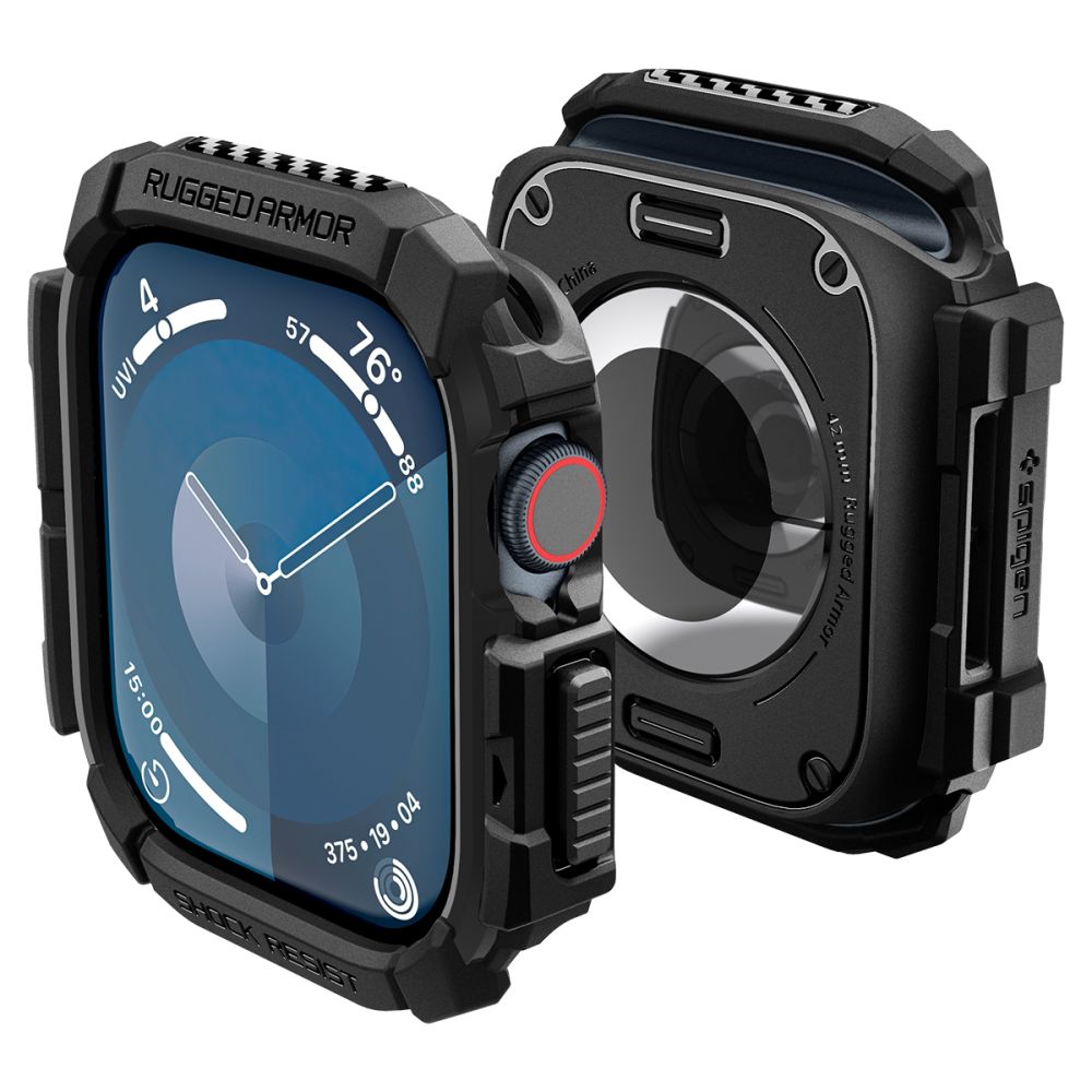 Capa Spigen Rugged Armor para Apple Watch Series 10 / 11 42mm, Preta ACS08585
