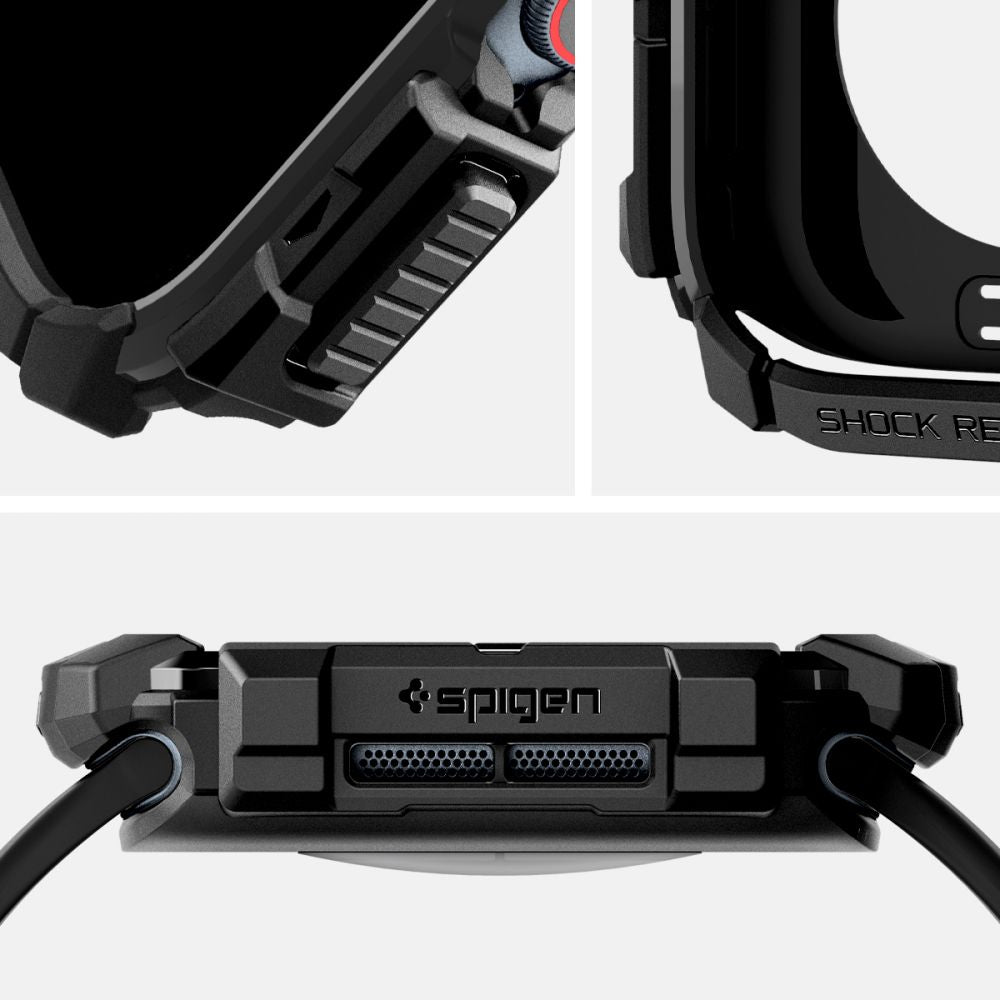 Capa Spigen Rugged Armor para Apple Watch Series 10 / 11 42mm, Preta ACS08585