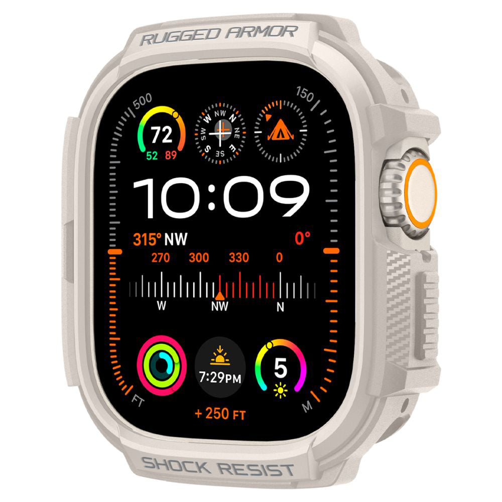 Spigen Rugged Armor Case for Apple Watch Ultra Series, Beige ACS07381