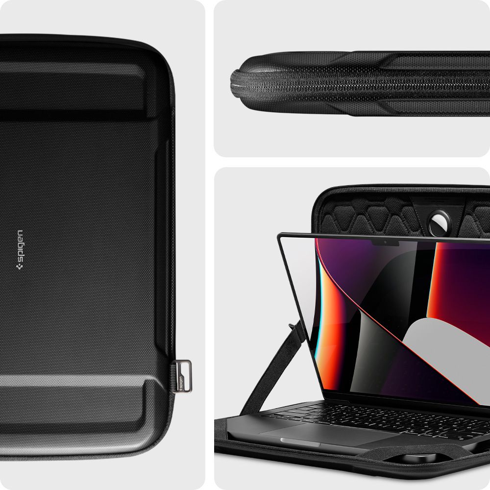 Capa Spigen Rugged Armor para Portátil 13 polegadas - 14 polegadas, Preta AFA04270