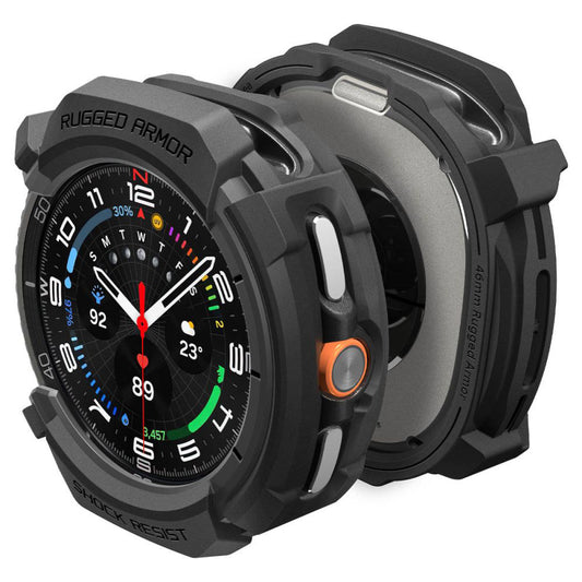 Capa Spigen Rugged Armor para Samsung Galaxy Watch8 Classic, Preta Fosca ACS10012