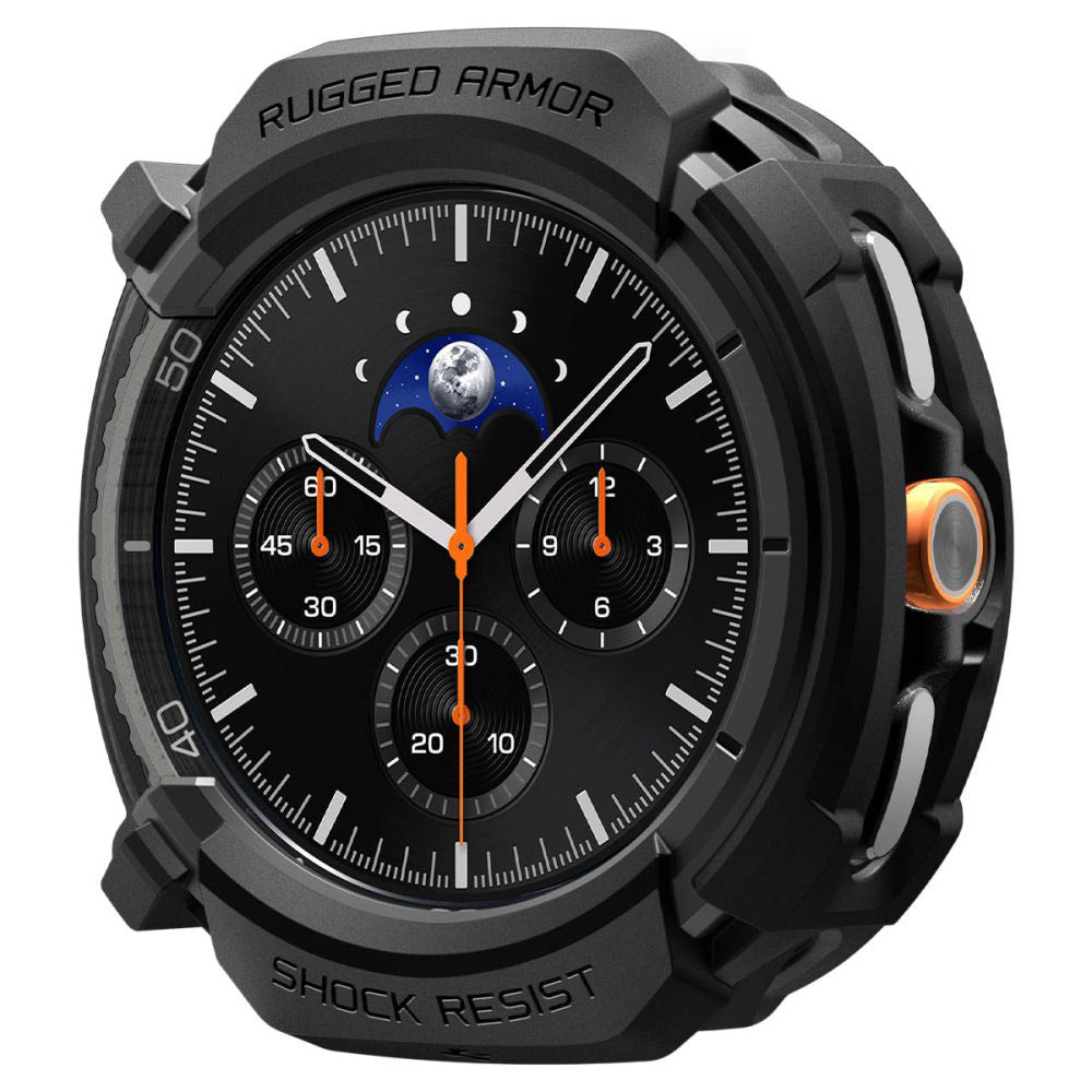 Capa Spigen Rugged Armor para Samsung Galaxy Watch8 Classic, Preta Fosca ACS10012