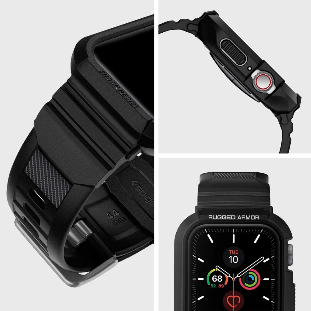 Capa Spigen Rugged Armor Pro para Apple Watch 44mm Series, Preta 062CS25324