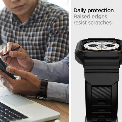 Capa Spigen Rugged Armor Pro para Apple Watch 44mm Series, Preta 062CS25324