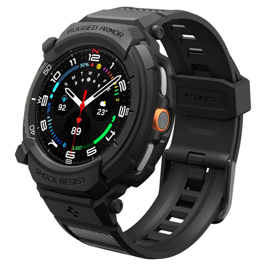 Capa Spigen Rugged Armor Pro para Samsung Galaxy Watch8 Classic, Preta Mate ACS10013