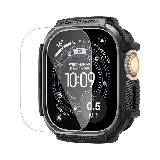 Capa Spigen Rugged Armor com Protetor de Ecrã para Apple Watch Ultra Series, Preta ACS11414
