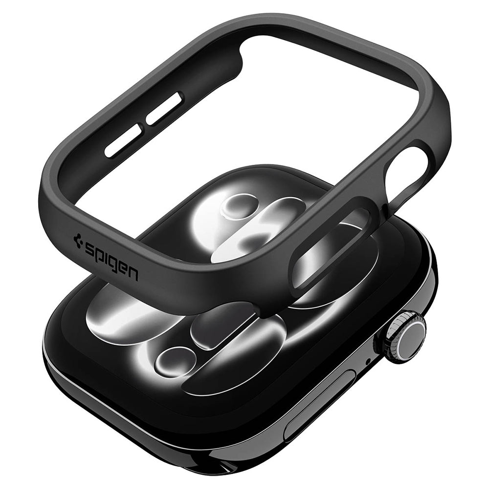 Capa Spigen Thin Fit para Apple Watch 12 46mm, Preta ACS11890