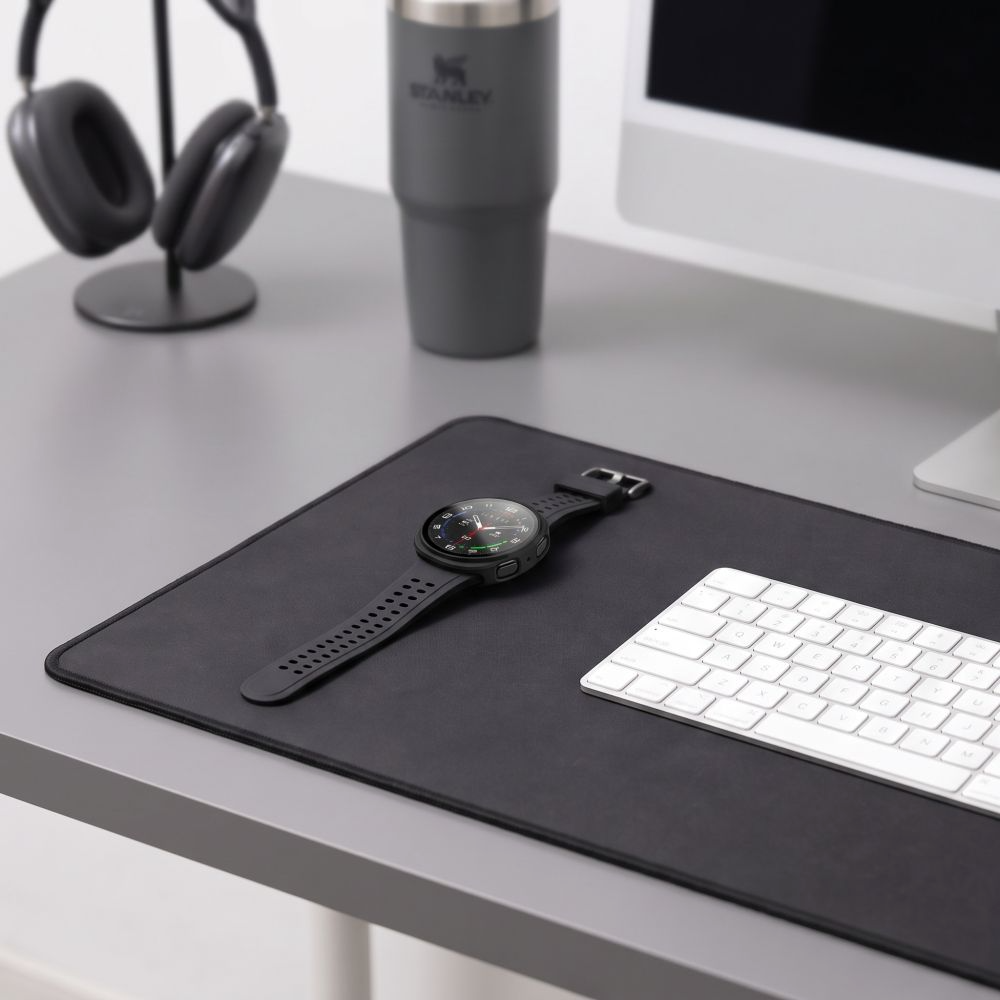 Capa Tech-Protect Defense para Samsung Galaxy Watch 9 / Watch8 44mm, Conjunto de 2 peças, Preta / Transparente