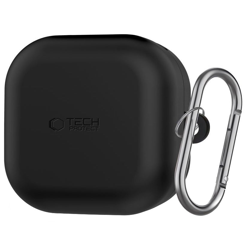 Capa Tech-Protect Silicone Hook para Samsung Galaxy Buds4 / Buds4 Pro, Preta