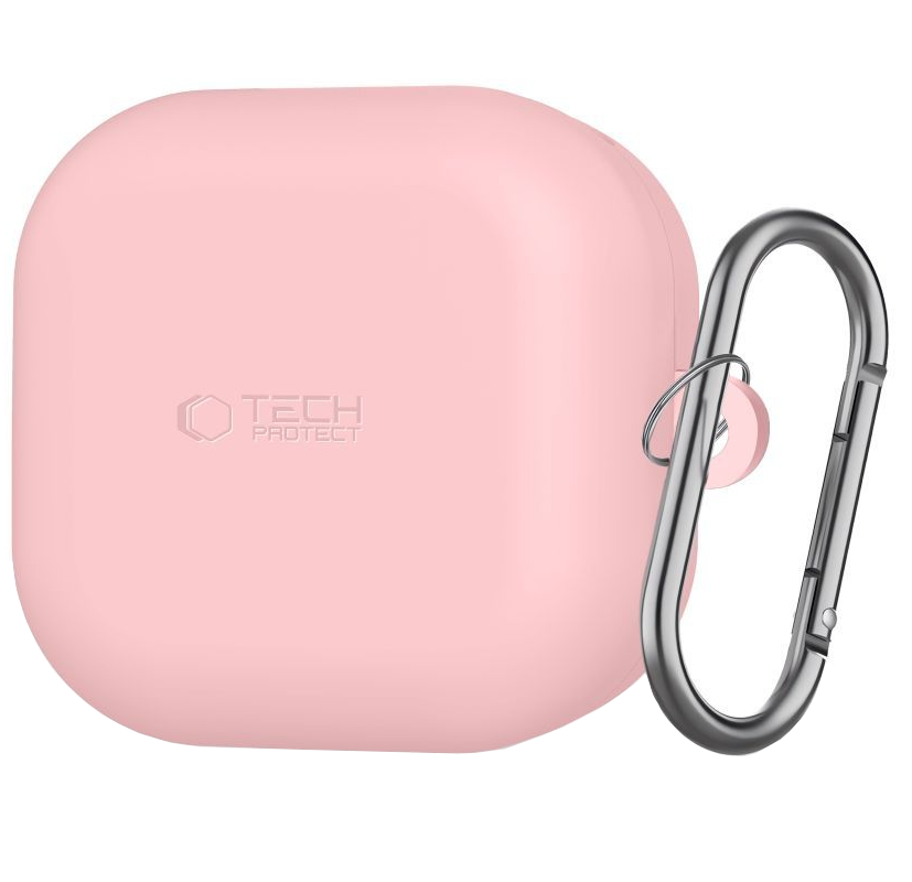Capa Tech-Protect Silicone Hook para Samsung Galaxy Buds4 / Buds4 Pro, Rosa