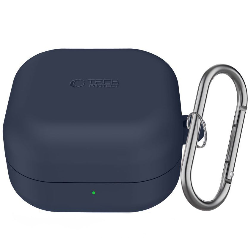 Tech-Protect Silicone Hook Case for Samsung Galaxy Buds4 / Buds4 Pro, Navy Blue
