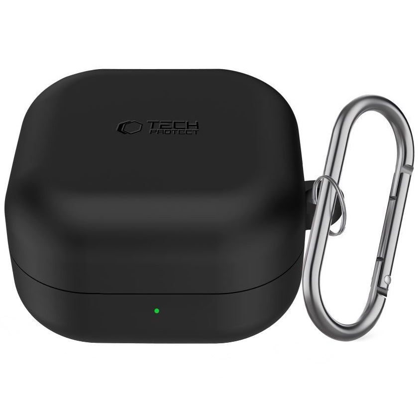 Capa Tech-Protect Silicone Hook para Samsung Galaxy Buds4 / Buds4 Pro, Preta