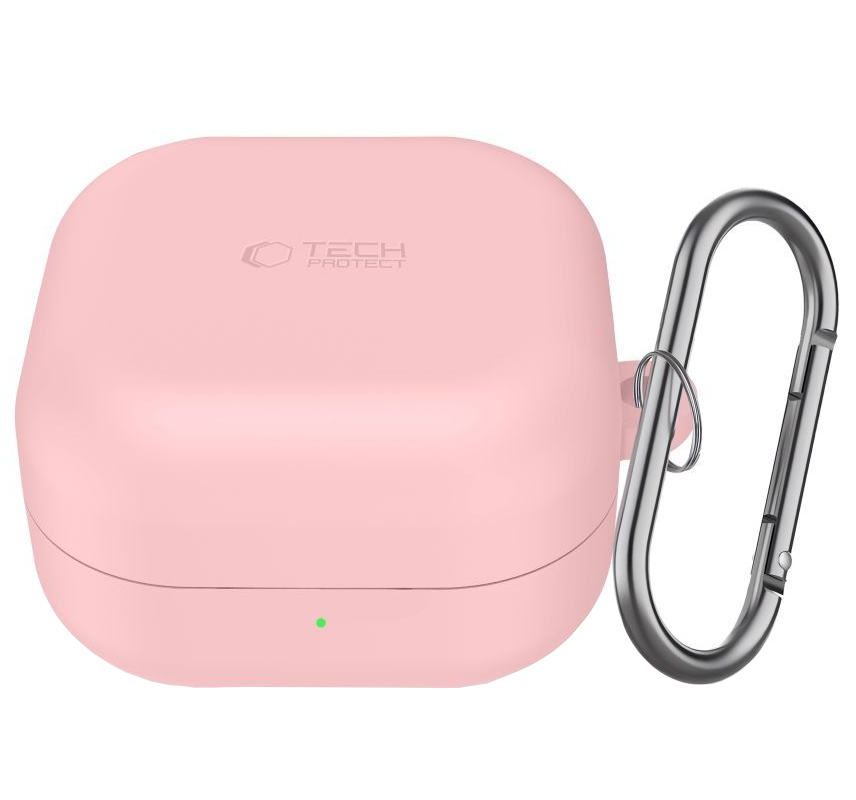 Capa Tech-Protect Silicone Hook para Samsung Galaxy Buds4 / Buds4 Pro, Rosa