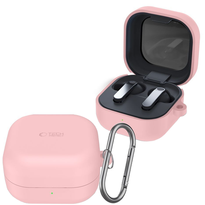 Capa Tech-Protect Silicone Hook para Samsung Galaxy Buds4 / Buds4 Pro, Rosa