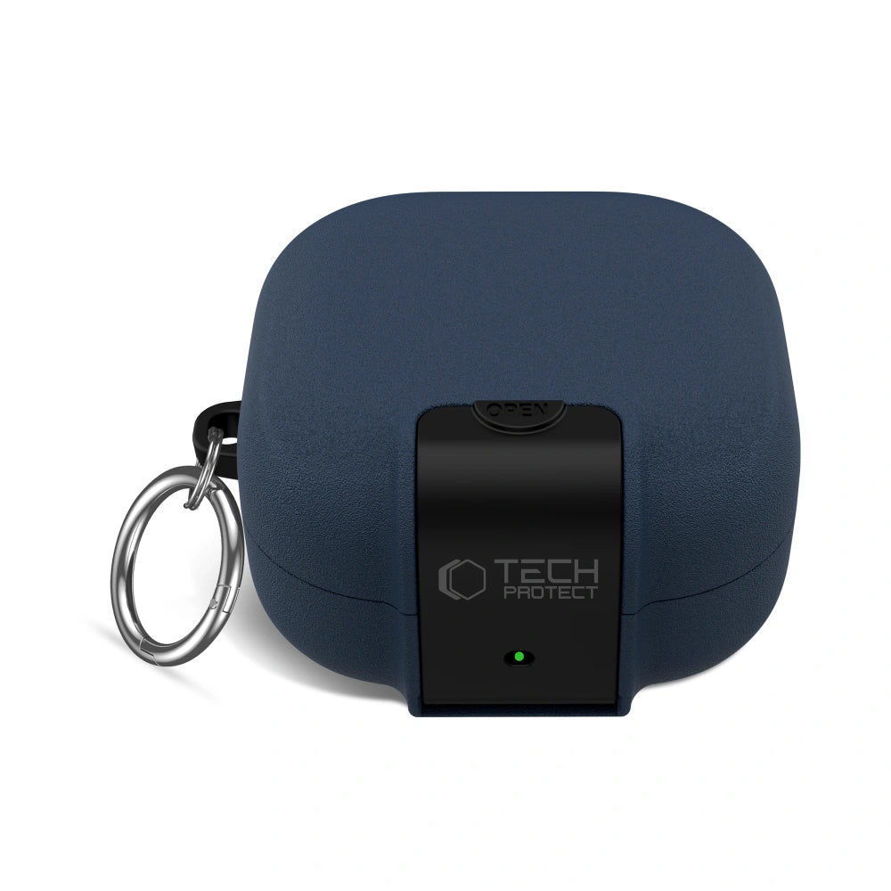 Capa Tech-Protect Slim Hook para Samsung Galaxy Buds4 / Buds4 Pro, Azul Marinho