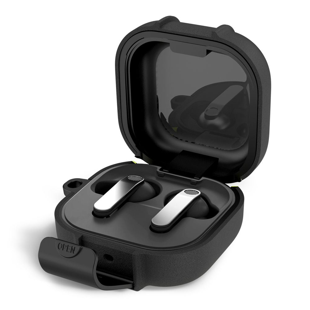 Capa Tech-Protect Slim Hook para Samsung Galaxy Buds4 / Buds4 Pro, Preta