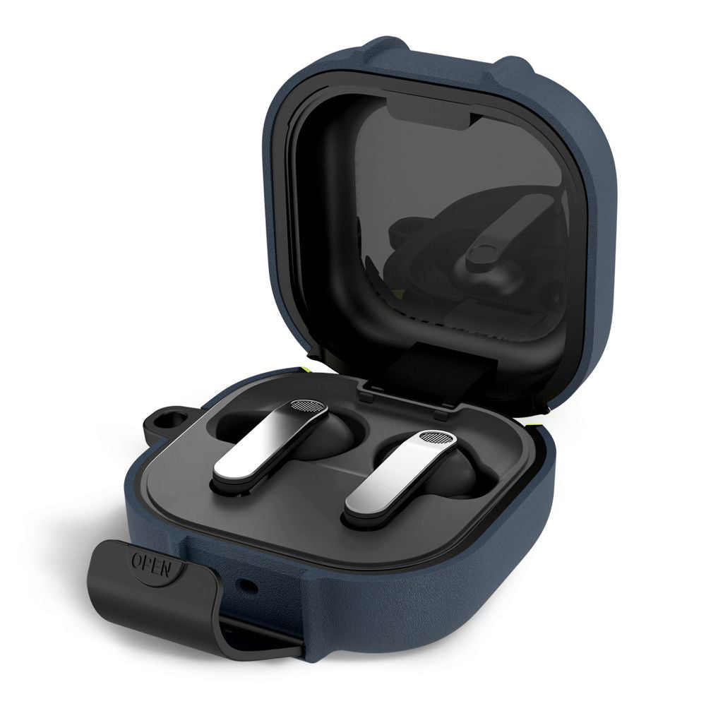 Capa Tech-Protect Slim Hook para Samsung Galaxy Buds4 / Buds4 Pro, Azul Marinho