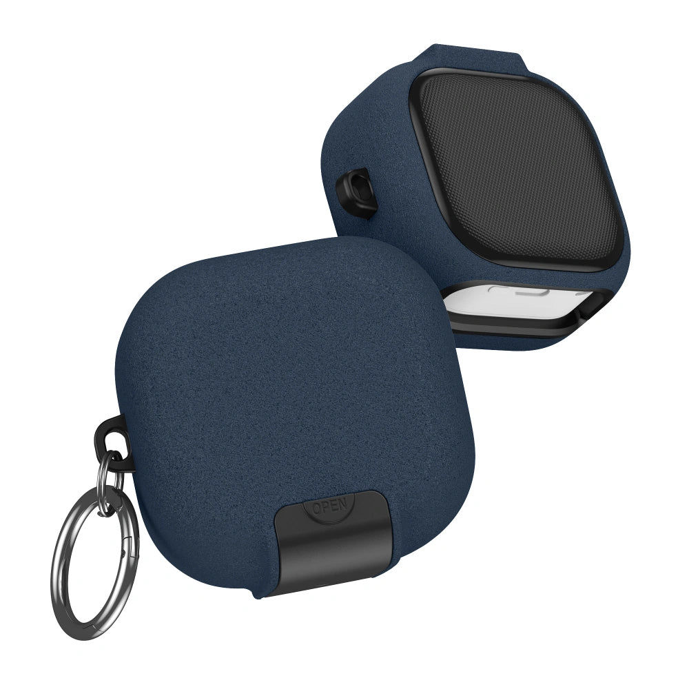 Capa Tech-Protect Slim Hook para Samsung Galaxy Buds4 / Buds4 Pro, Azul Marinho