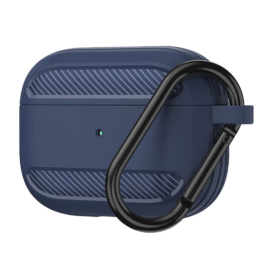 Capa Techsuit Carbon para Apple AirPods 3, Azul Marinho