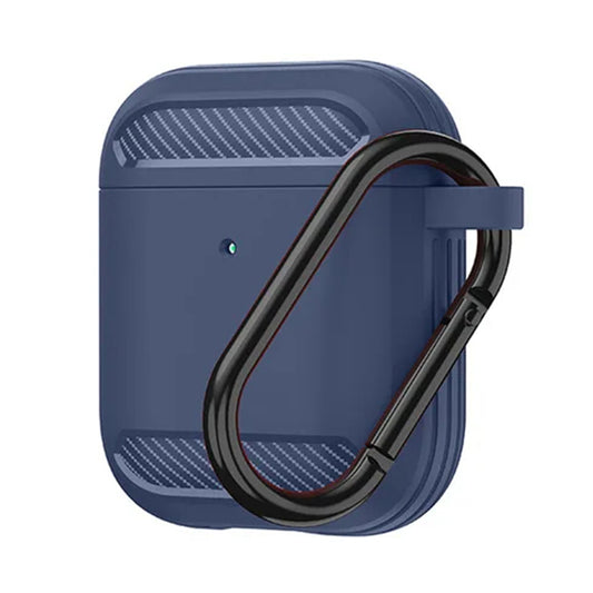 Capa Techsuit Carbon para Apple AirPods Gen 2 / Gen 1, Azul Marinho