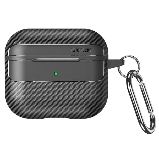 Capa Techsuit CarbonFiber para Apple AirPods 3, Preta