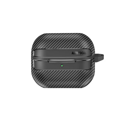 Capa Techsuit CarbonFiber para Samsung Galaxy Buds3 FE / Buds3 Pro / Buds3, Preta