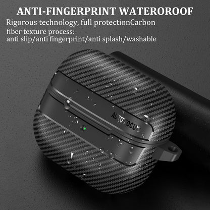 Capa Techsuit CarbonFiber para Samsung Galaxy Buds3 FE / Buds3 Pro / Buds3, Preta