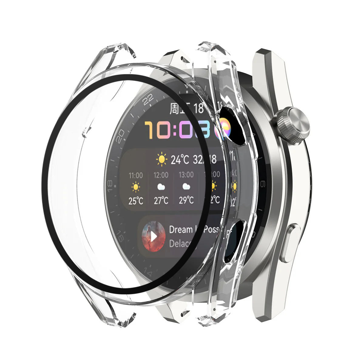 Capa Techsuit Defense360 Pro para Huawei Watch 3, Transparente