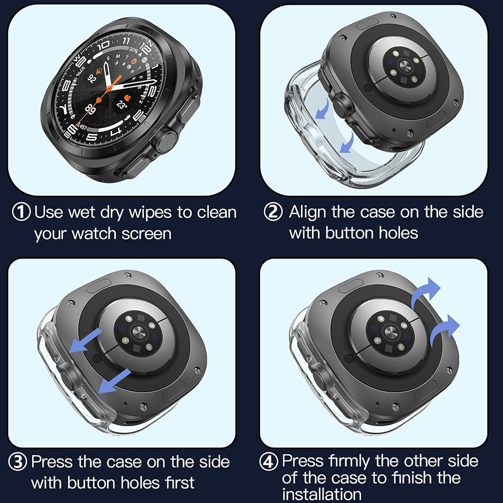 Capa Techsuit Defense360 Pro para Samsung Galaxy Watch Ultra, Transparente
